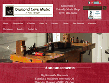 Tablet Screenshot of diamondcovemusic.com